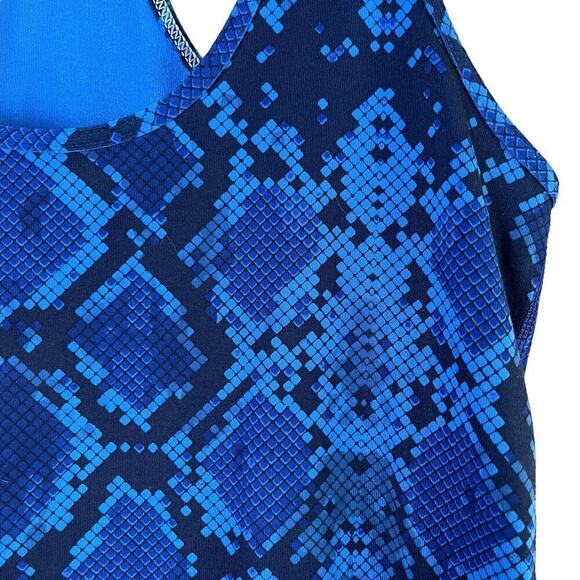 Lululemon Snakeskin Print Racerback Workout Tank Top Blue Black, XS - Picture 4 of 9